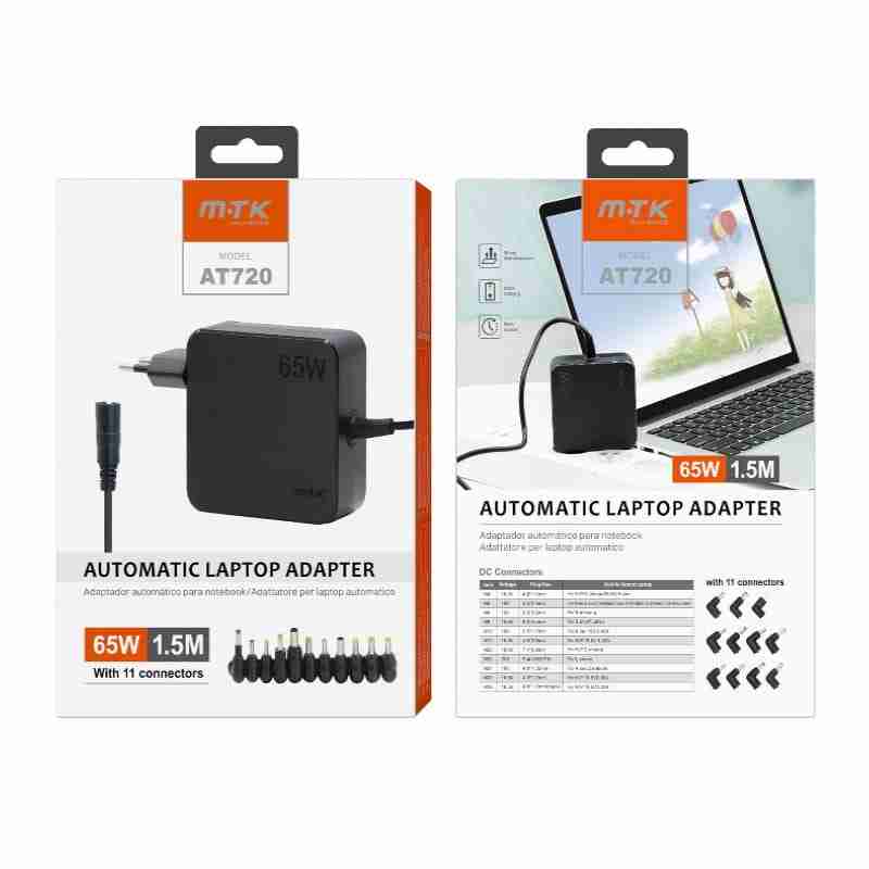 Carregador de Portatil Universal Automatico 65W com 11 Conectores - Image 2