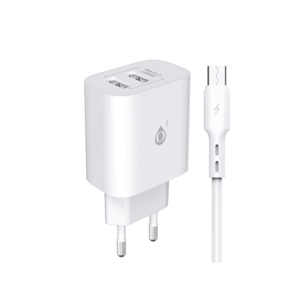 carregador duplo usb micro cabo