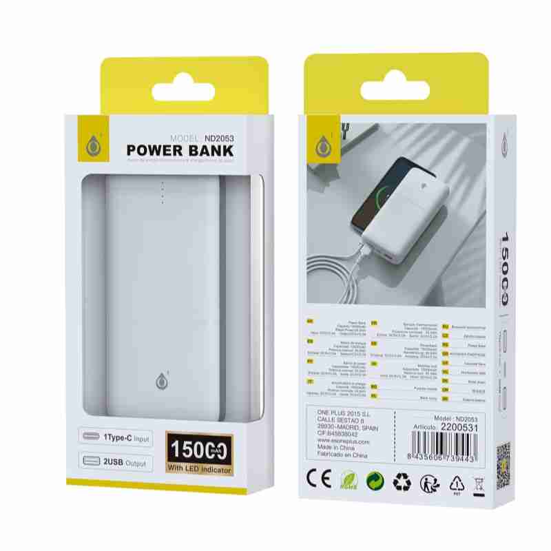 15000mAh power bank