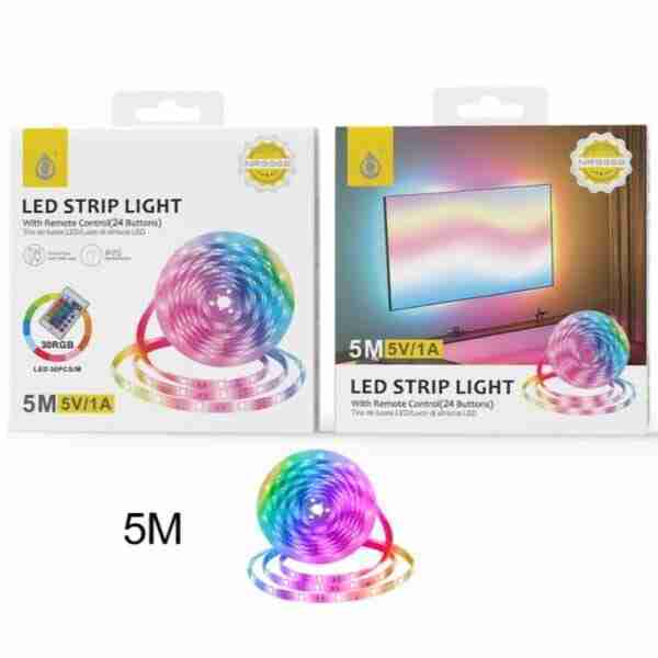 5M Led Stripe Light with Remote Control (24 Button )