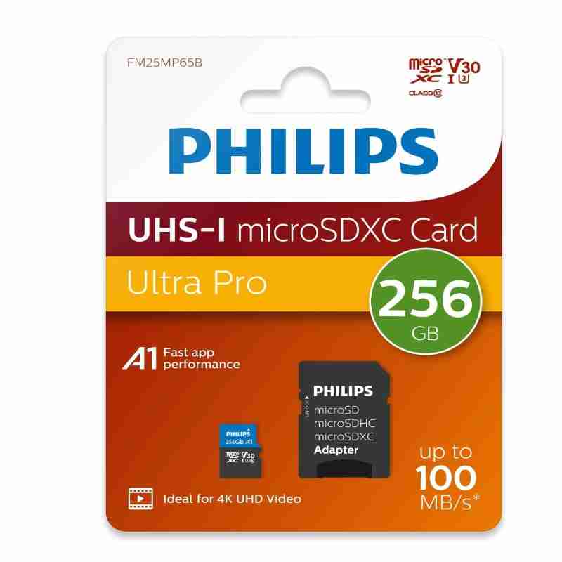 philips cartão de memória 256gb