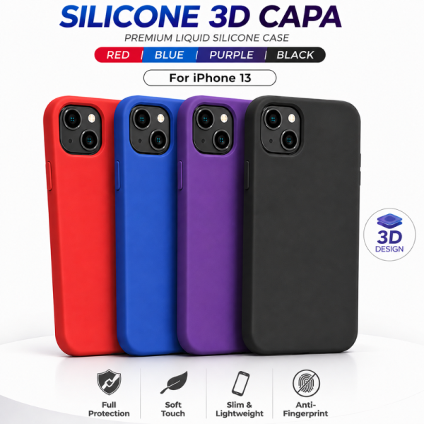 Silicone 3D Capa iPhone 13 6.1 ZT-2670