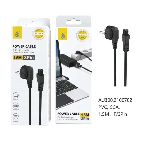 cabo de alimentação 3 pin