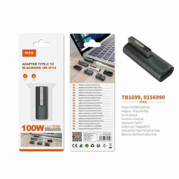 adaptador tipo c 100w