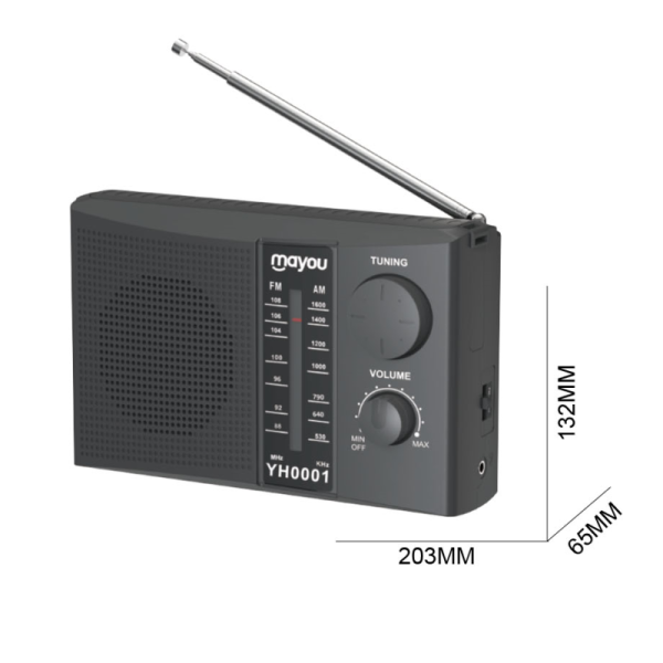 rádio portátil com antena